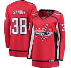 Naisten Washington Capitals Rasmus Sandin 38 Pelipaita Punainen Breakaway Koti