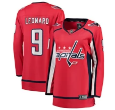 Naisten Washington Capitals Ryan Leonard 9 Pelipaita Punainen Breakaway Koti