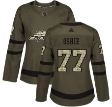 Naisten Washington Capitals T.J. Oshie 77 Pelipaita Camo Green Authentic