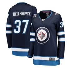 Naisten Winnipeg Jets Connor Hellebuyck 37 Pelipaita Navy Breakaway Koti