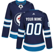 Naisten Winnipeg Jets Custom Pelipaita Navy Authentic