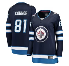 Naisten Winnipeg Jets Kyle Connor 81 Pelipaita Navy Breakaway Koti