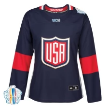 Naisten Yhdysvallat Blank Pelipaita 2016 World Cup of Hockey Navy Authentic