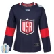 Naisten Yhdysvallat Blank Pelipaita 2016 World Cup of Hockey Navy Authentic